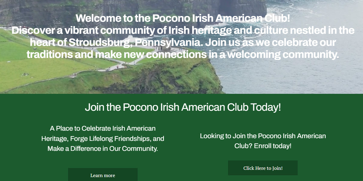 Pocono Irish-American Club -  industry in East Stroudsburg PA