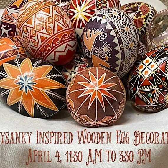 Pysanky Inspired Wooden Egg Decorating