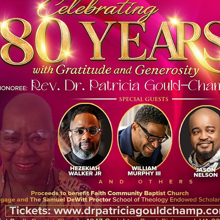 Rev. Dr. Patricia Gould-Champ's 80th Birthday Fundraiser Concert