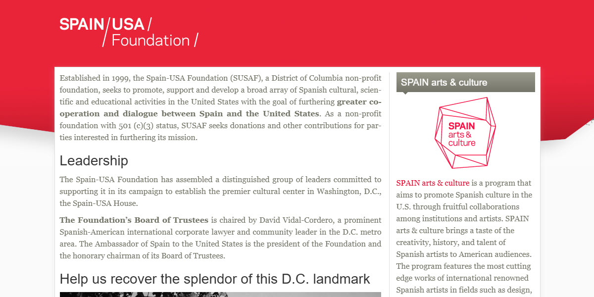 Spain-USA Foundation -  industry in Washington DC