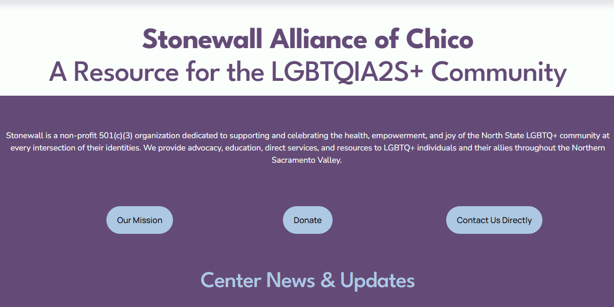 Stonewall Alliance Center of Chico -  industry in Chico CA