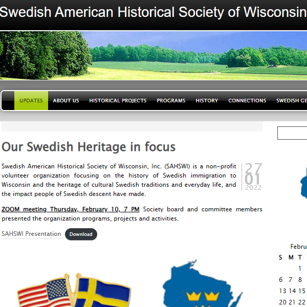 Swedish American Historical Society of Wisconsin, Inc. - Swedish category in Brookfield WI