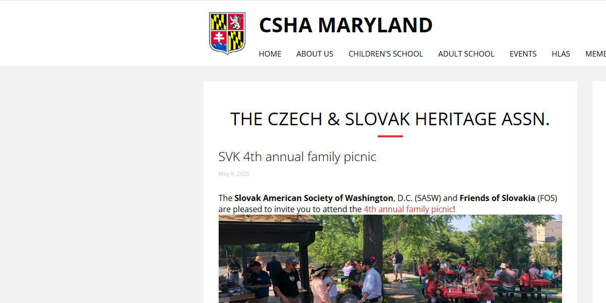 The Czech & Slovak Heritage Association of Maryland -  industry in Baltimore MD