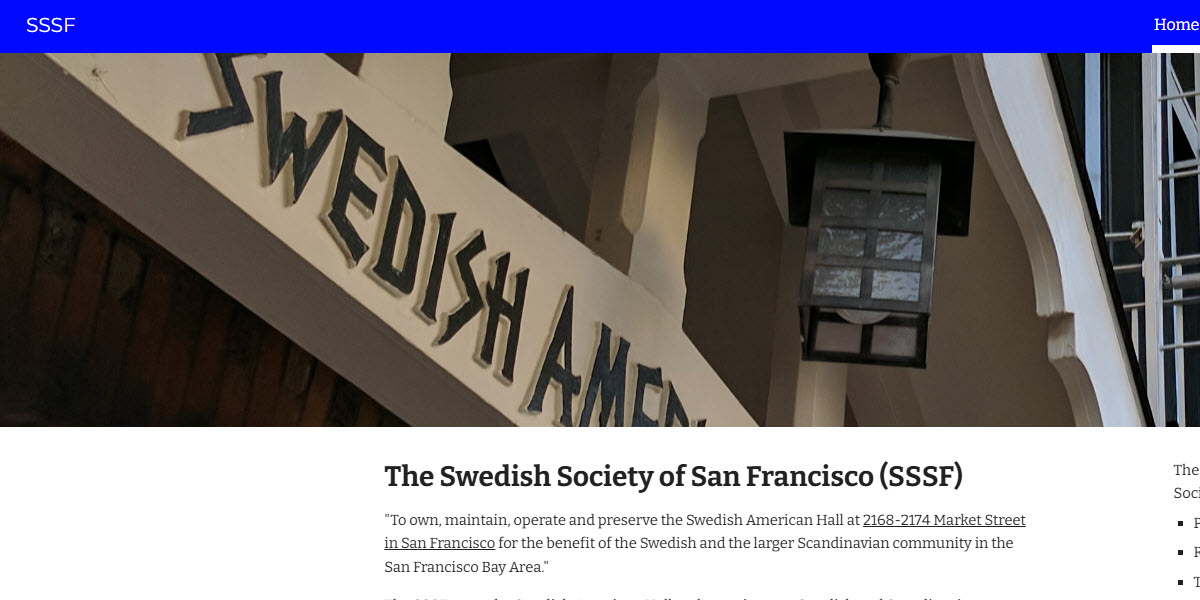 The Swedish Society of San Francisco -  industry in San Francisco CA