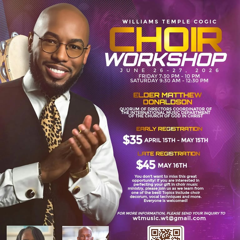 The Williams Temple Choir Workshop Experience with Elder Matthew Donaldson