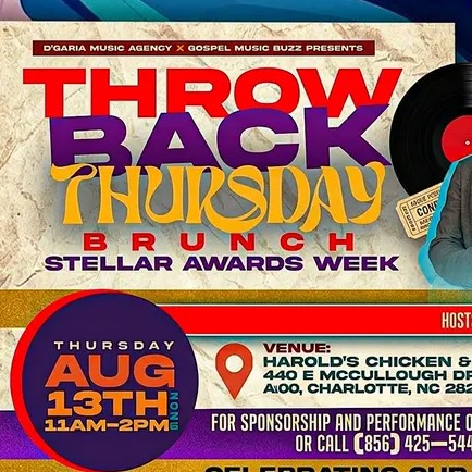 Throwback Thursday Gospel Brunch | Stellar Awards Week – Charlotte