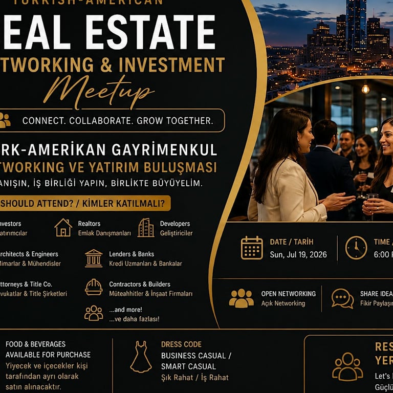 Turkish-American Real Estate Networking & Investment Meetup