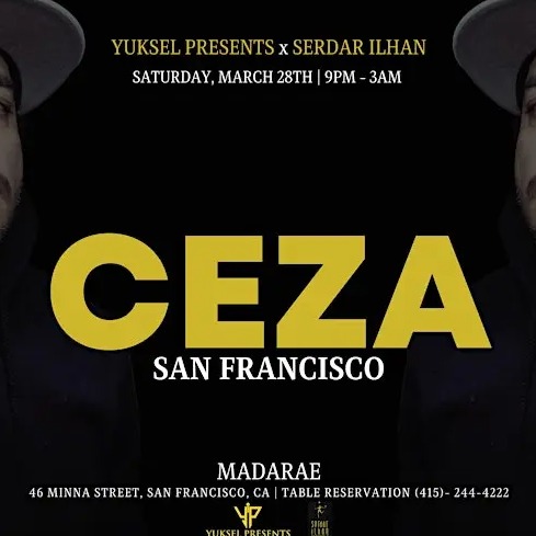 Turkish Legendary Rapper CEZA at MadaRae San Francisco