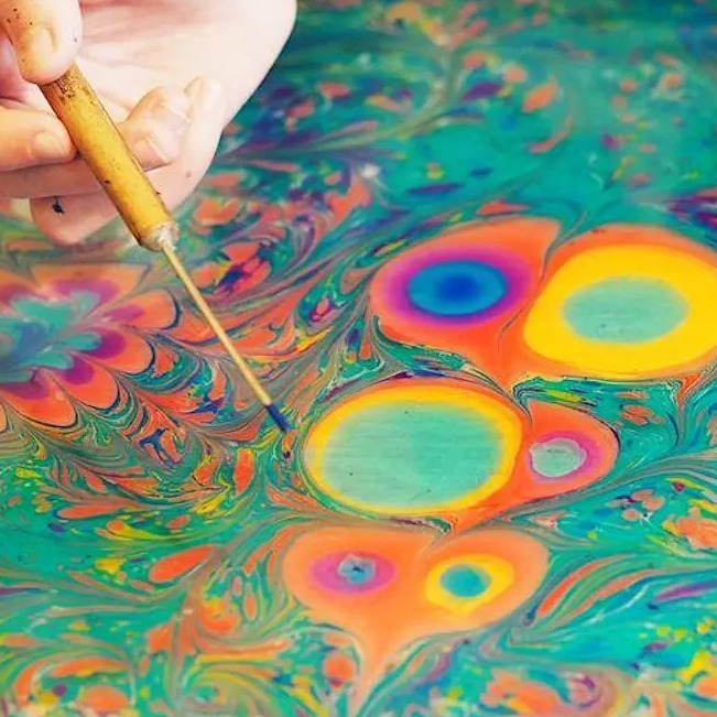Turkish Marbling Workshop in San Francisco