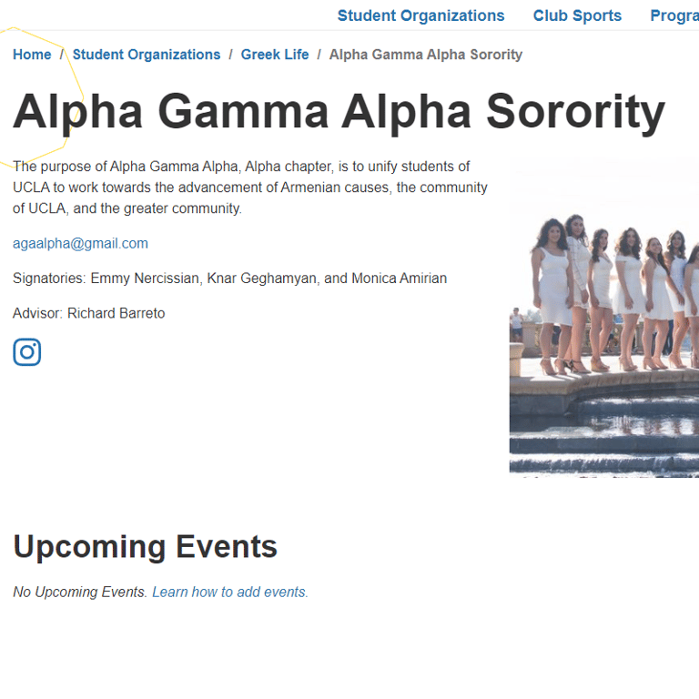 UCLA Alpha Gamma Alpha Sorority -  industry in Los Angeles CA