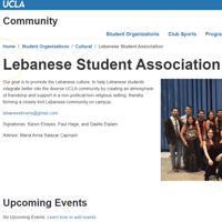 UCLA Lebanese Student Association - Arab category in Los Angeles CA