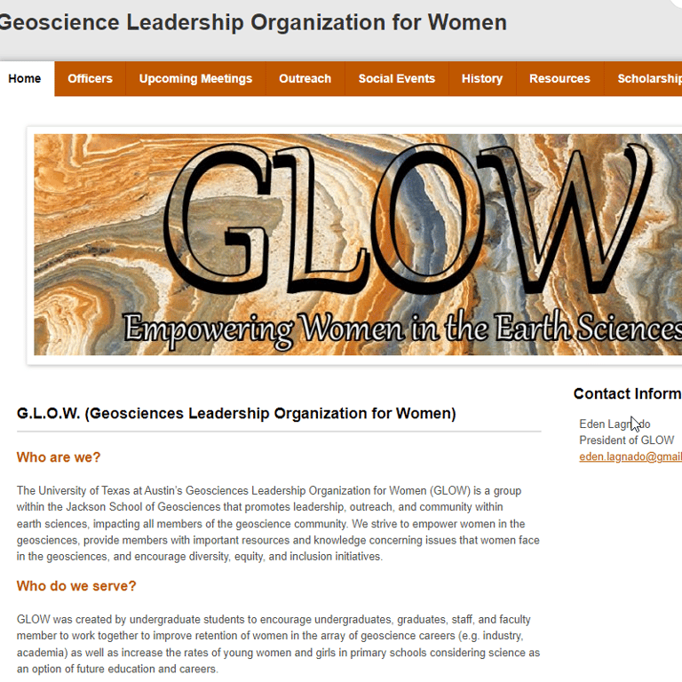 UT Austin Geosciences Leadership Organization for Women - Women category in Austin TX