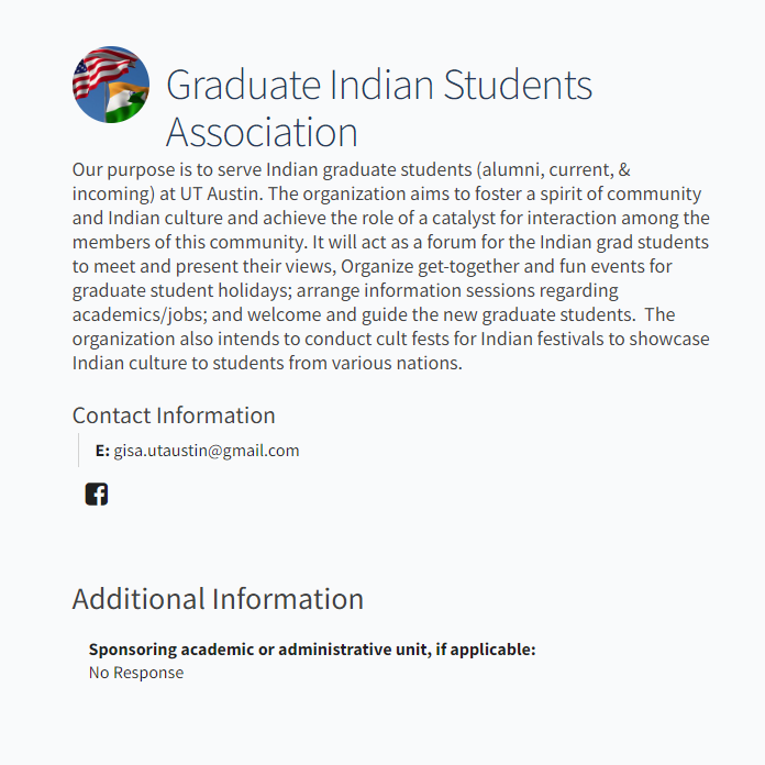 UT Austin Graduate Indian Students Association -  industry in Austin TX