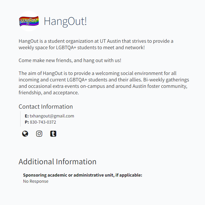 UT Austin HangOut -  industry in Austin TX