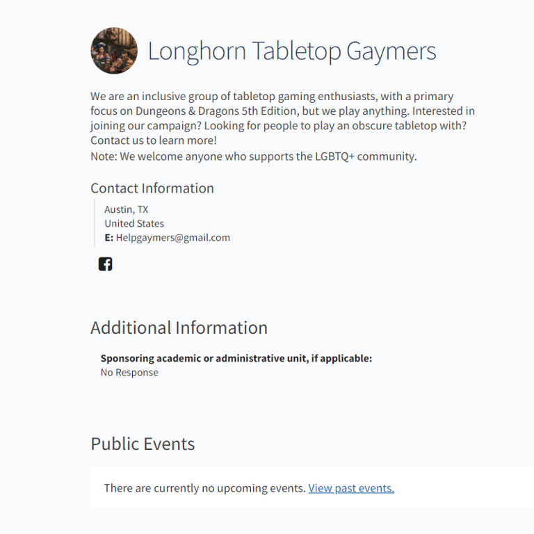 UT Austin Longhorn Tabletop Gaymers -  industry in Austin TX