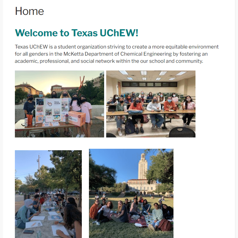 UT Austin Undergraduate Chemical Engineering Women - Women category in Austin TX