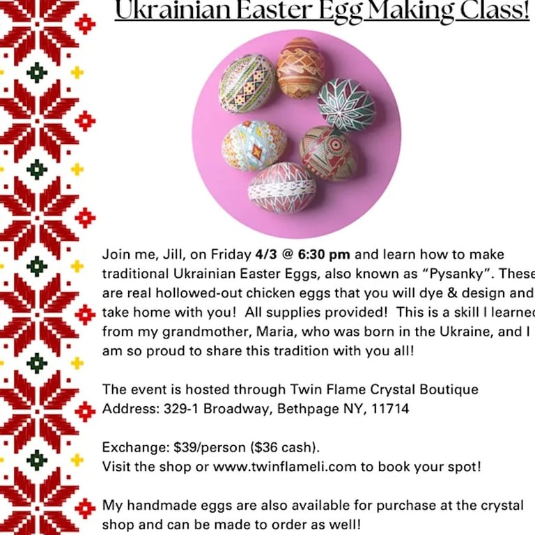Ukranian Egg Decorating Class