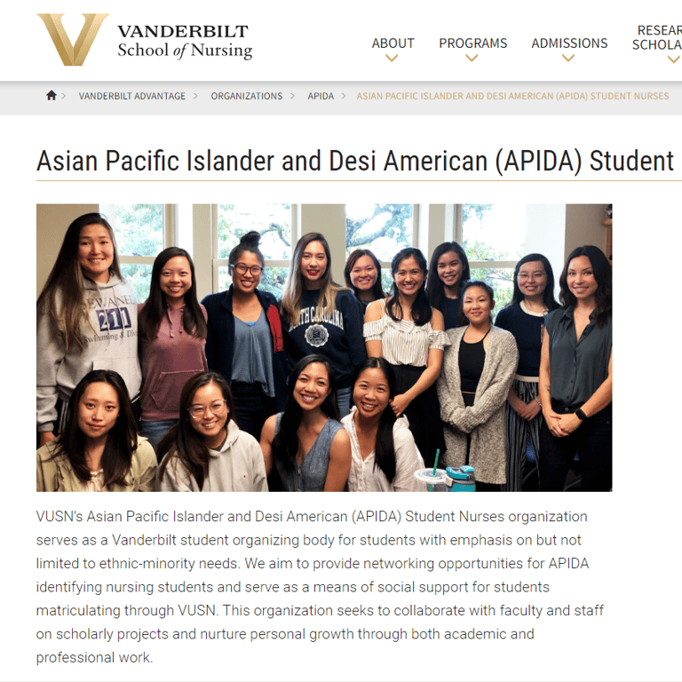 Vanderbilt Asian Pacific Islander and Desi American Student Nurses