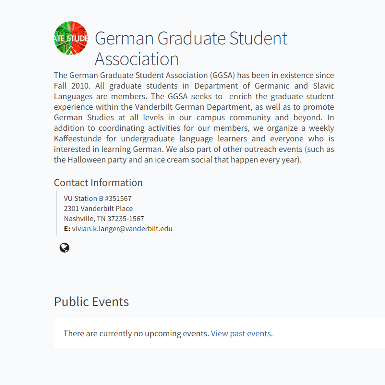 Vanderbilt German Graduate Student Association - German category in Nashville TN