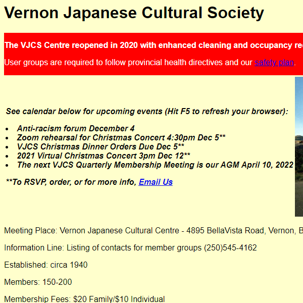 Vernon Japanese Cultural Society - Japanese category in Vernon BC
