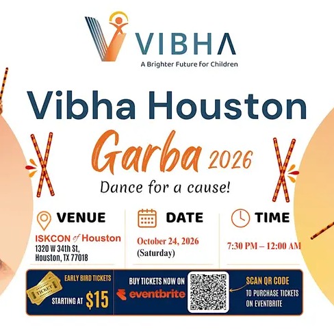 Vibha Houston Garba 2026 - An Evening of Dance, Culture & Giving