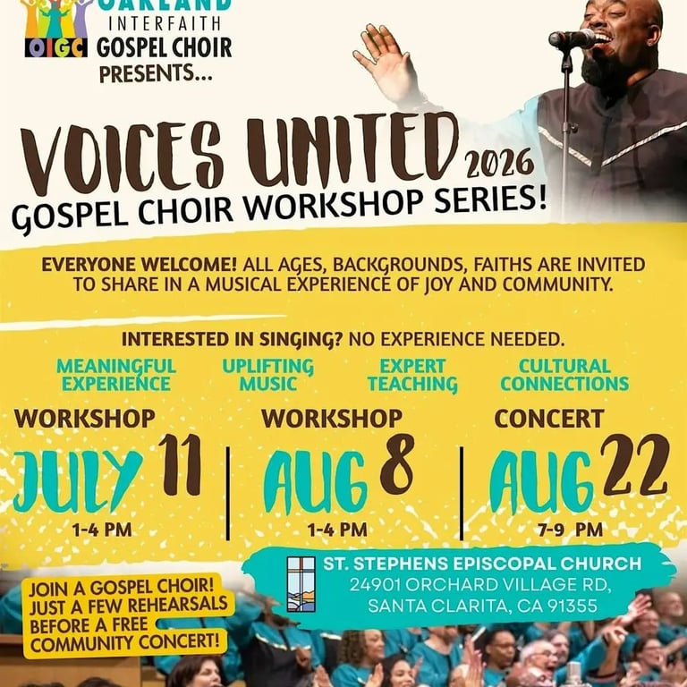 Voices United - Gospel Music WORKSHOP Series & Concert