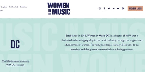 Women in Music DC -  industry in Washington DC